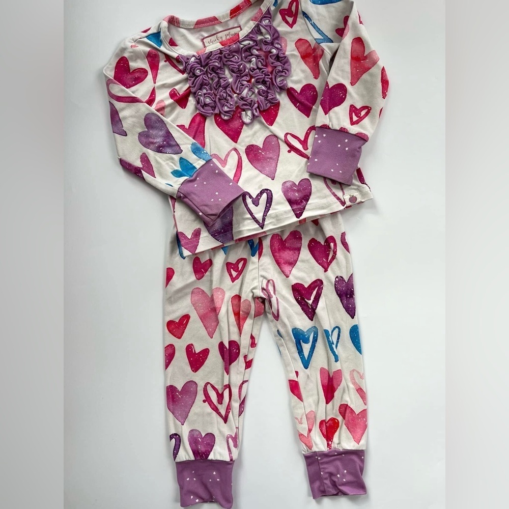 🩵4/$20 Heart Pattern Kids Pajamas